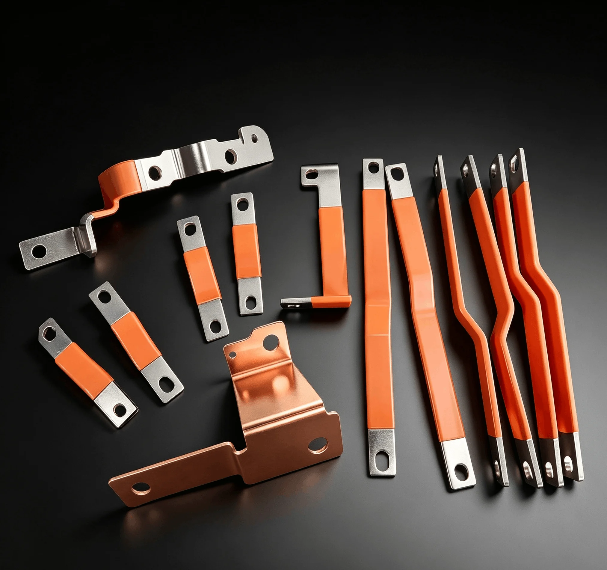Wellgo  Custom Machined Pure Copper Busbar, Tin Plating, Nickel Plating & Bending Processing Available