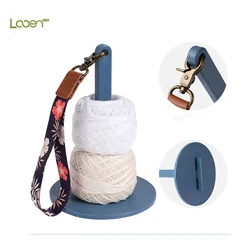 Yarn Holder Plastic Spinning Knitting Tools Crochet Accessories Stand DIY Sewing Thread Spool With Wrist Strap Wool Ball Winder