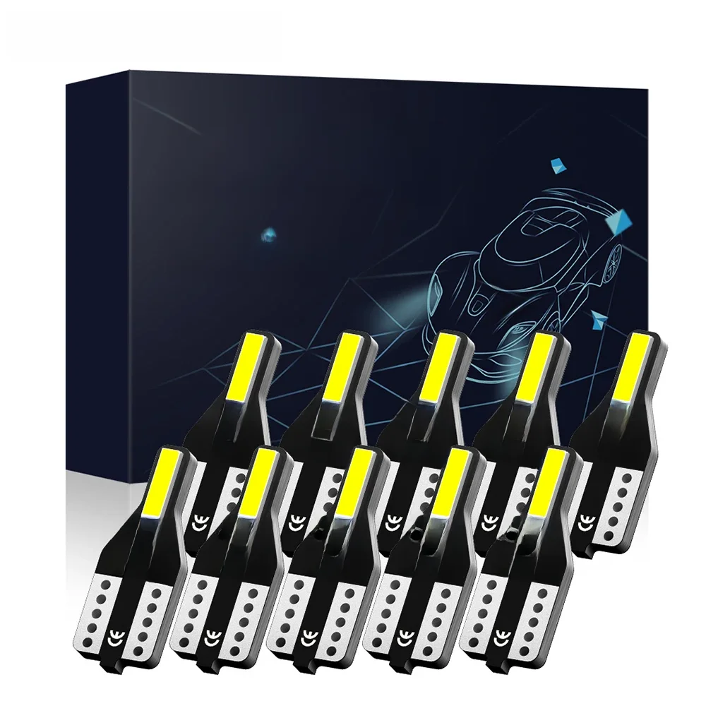 AUXITO 10Pcs Oświetlenie wnętrza samochodu T10 168 2825 194 Żarówka LED 6000k Biała W5W Lampa samochodowa LED 12V Do Toyota Corolla 150 Camry 40 CHR — zdjęcie 2