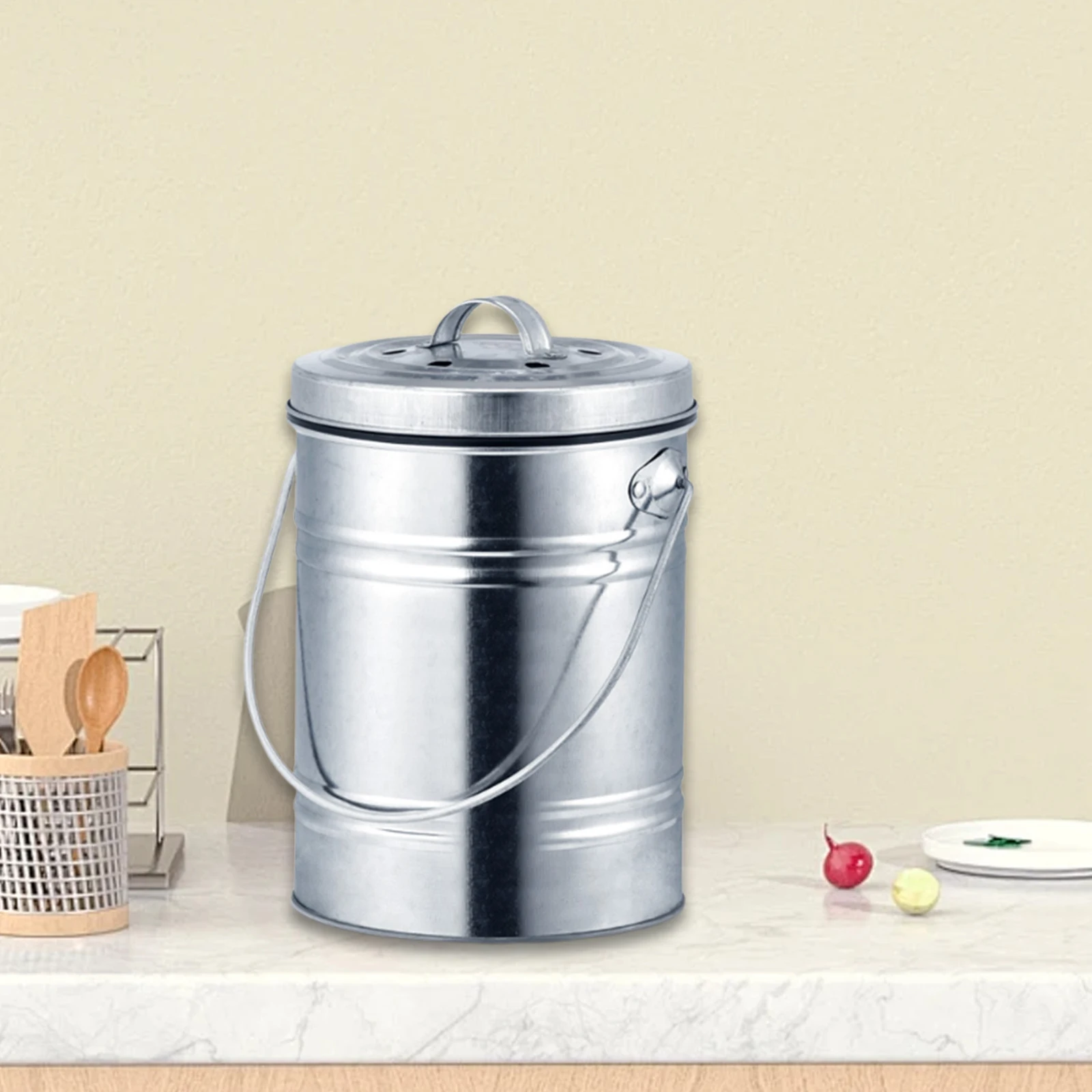 

Кухонный контейнер для компоста, садовый двор, ящик для компоста, герметичный фильтр без запаха, мусорный бак, устойчивый к запаху, кухонный мусорный бак, кухонное ведро для мусора