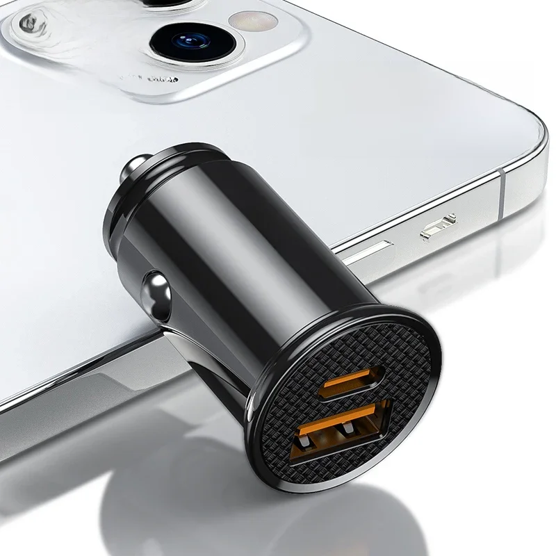 Baseus 30W USB-Autoladegerät Quick Charge 4.0 3.0 FCP SCP USB PD für Xiaomi iPhone 12 13 14 15 Pro Schnelllade-Autotelefon-Ladegerät