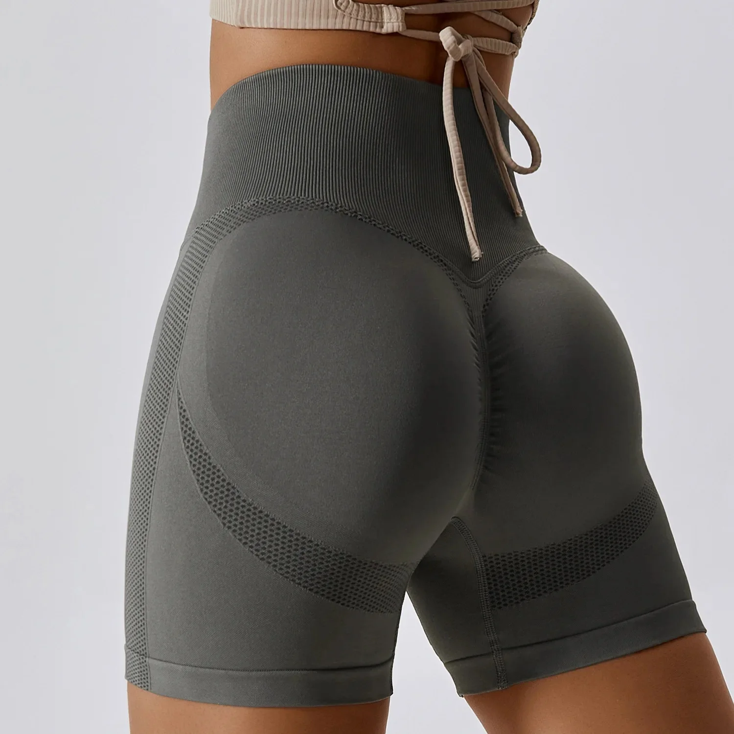 AliExpress NONE Women Solid Color Shorts Sports Shorts Cycling Jogging Fitness High Waist Push Up Gym Shorts Leggings Yoga Clothing