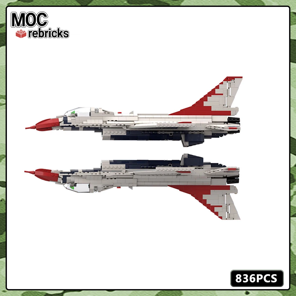 MOC Space War Series Building Block รุ่นทั่วไป Dynamics F-16 THUNDERBIRDS Originality บินอาวุธ DIY ของเล่นเด็ก