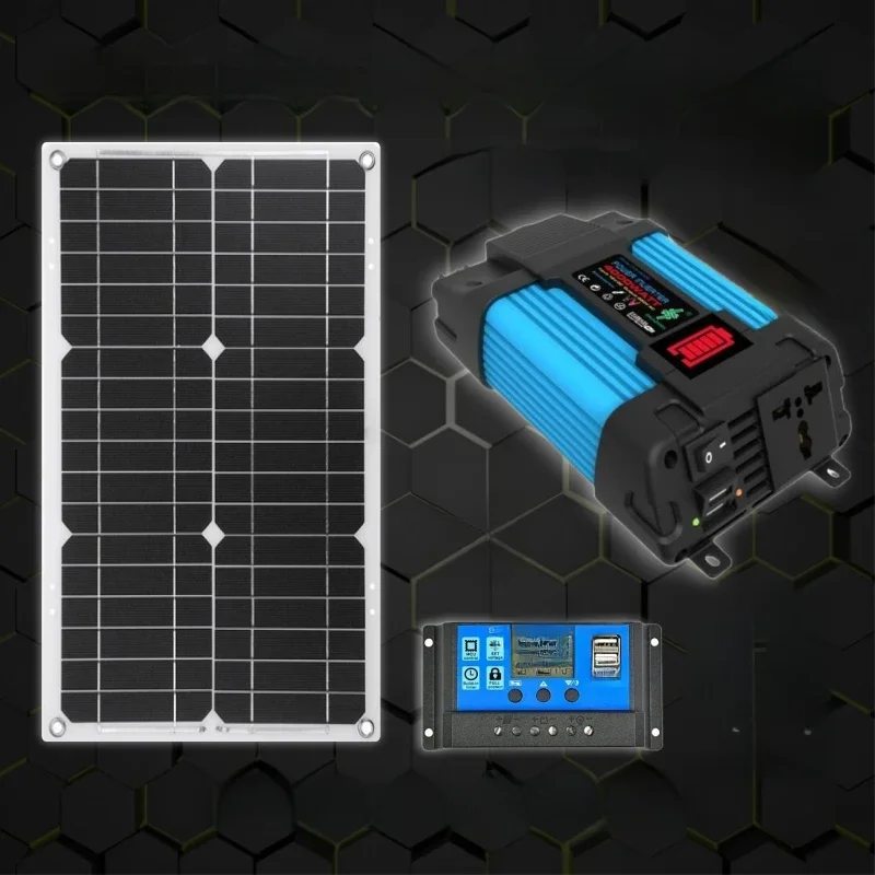 6000W Solar Inverter Solar Panel System DC 12V To AC 110V-220V Solar Improved Sine Wave Converter Intelligent Battery Charging