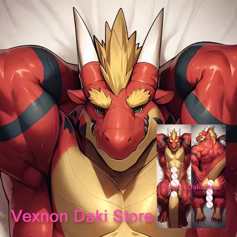 Dakimakura Delga Red Dragon Anime Double Sided Print Life Size Body Pillow Cover Pillowcase