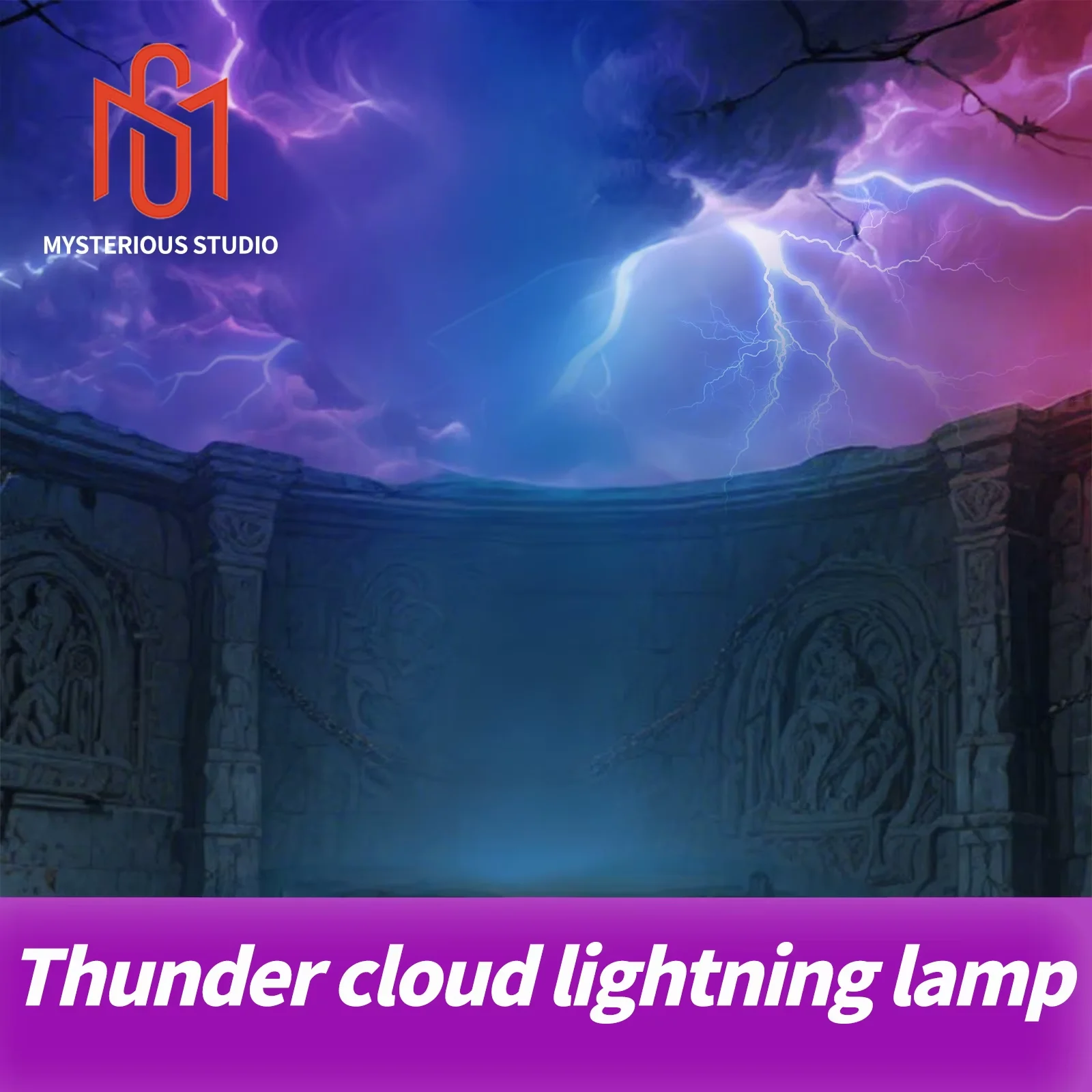 

Mysterious Studio Secret Room Escape Game Mechanism Props Electronic Puzzle superb 1987 Iridescent Cloud Thunder Lightning Lamp