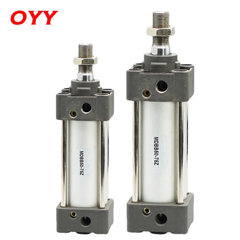 

MDBB Pneumatic Cylinder Standard High Thrust 32/40/50mm Bore With Magnetic Ring 50/100/500/1000 Stroke Adjustable Buffer