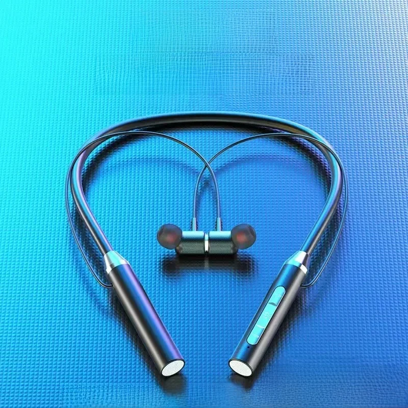 Écouteurs sans fil Bluetooth, réduction du bruit stéréo du cou, écouteurs de sport universels, Microphone