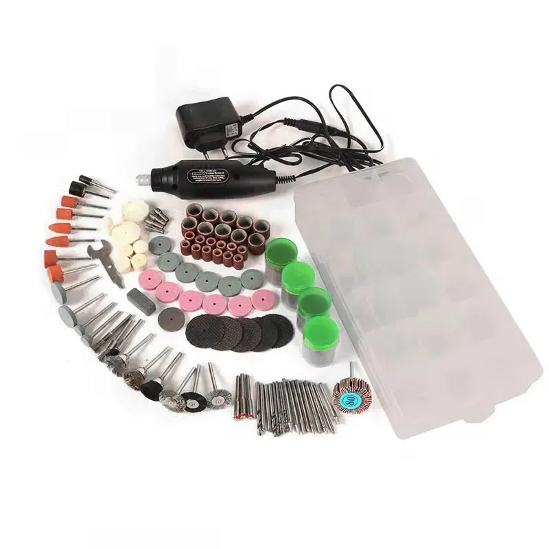 220V Mini Drill Electric Carving Pen Variable Speed Drill Rotary Tools Kit Engraver Pen for Grinding Polishing