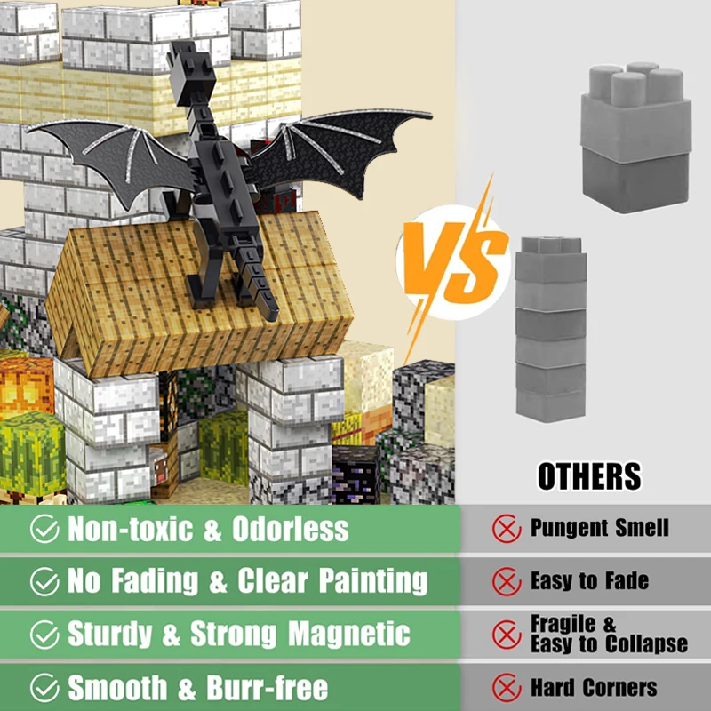 Mój Magnetyczny Świat - Seria Desert Adventure - Magnetyczne Klocki 3D - Otwarta Zabawka - 100 Sposobów Budowania z Klocków