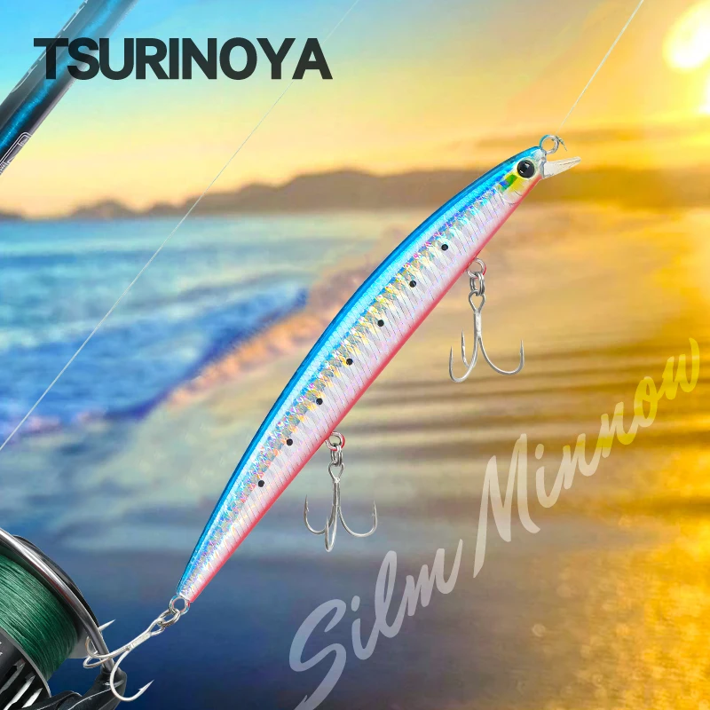 TSURINOYA Slim Minnow Sea Fishing Lure 125F 125mm 14.3g SW Game Floating Hard Baits For Shallow Range Seabass Fake FIsh Baits