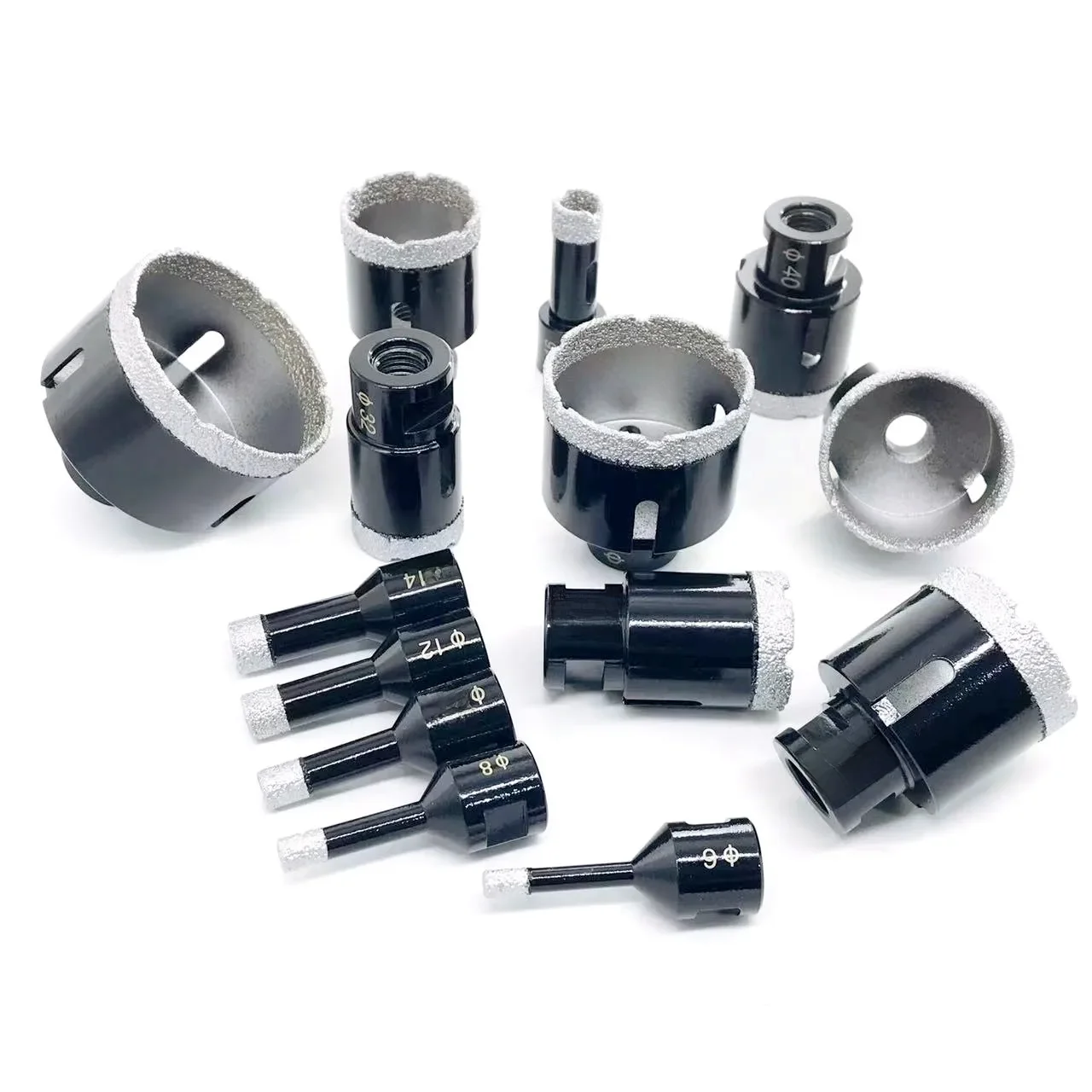 1 st 6mm-100mm Vacuüm Draad Gesoldeerde Gat Opener Boren Core Bit M14 Haakse Slijper Boor voor Keramische Tegels Graniet Marmer - afbeelding 2