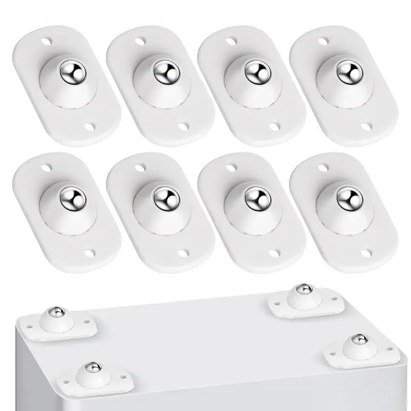 

8 Counts Self Adhesive Mini Caster Wheels，360 Degree Rotation,durable,Strong Load Low Noise Self Caster Wheels