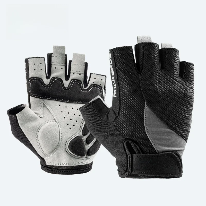 AliExpress ROCKBROS Half Finger Bike Gloves MTB Road Spring Summer Breathable Shorts Bicycle Gloves Men Women Gel Padded Cycling Gloves