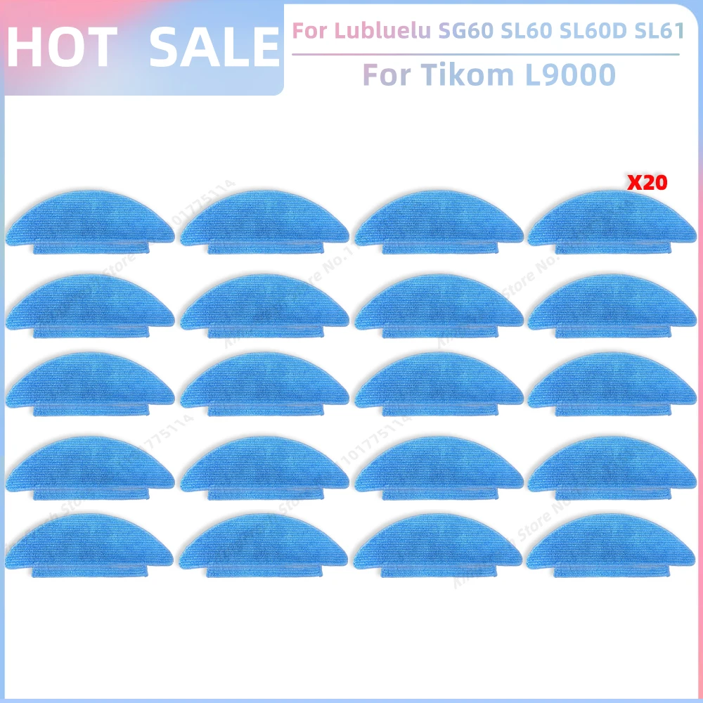 Passend für Lubluelu SL60 Plus/SL60D/SL61/SG60/SL60, lubluelu L20 Max, Tikom L8000/L9000/L8000 Plus/L9000 Plus, Agaro Alpha, Laresar L6 Nex Teile: Hauptwalze, Seitenbürste, HEPA-Filter, Wischmopp-Tuch