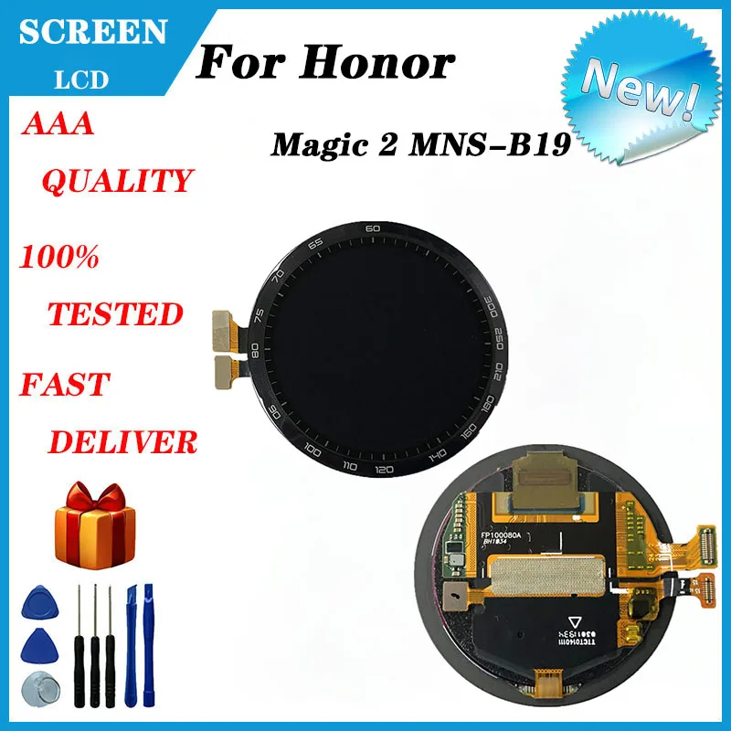 For Honor Watch Magic 2 46mm MNS-B19 MNS-B39 Smart Watch LCD Screen Assembly External Screen Repair + Touch