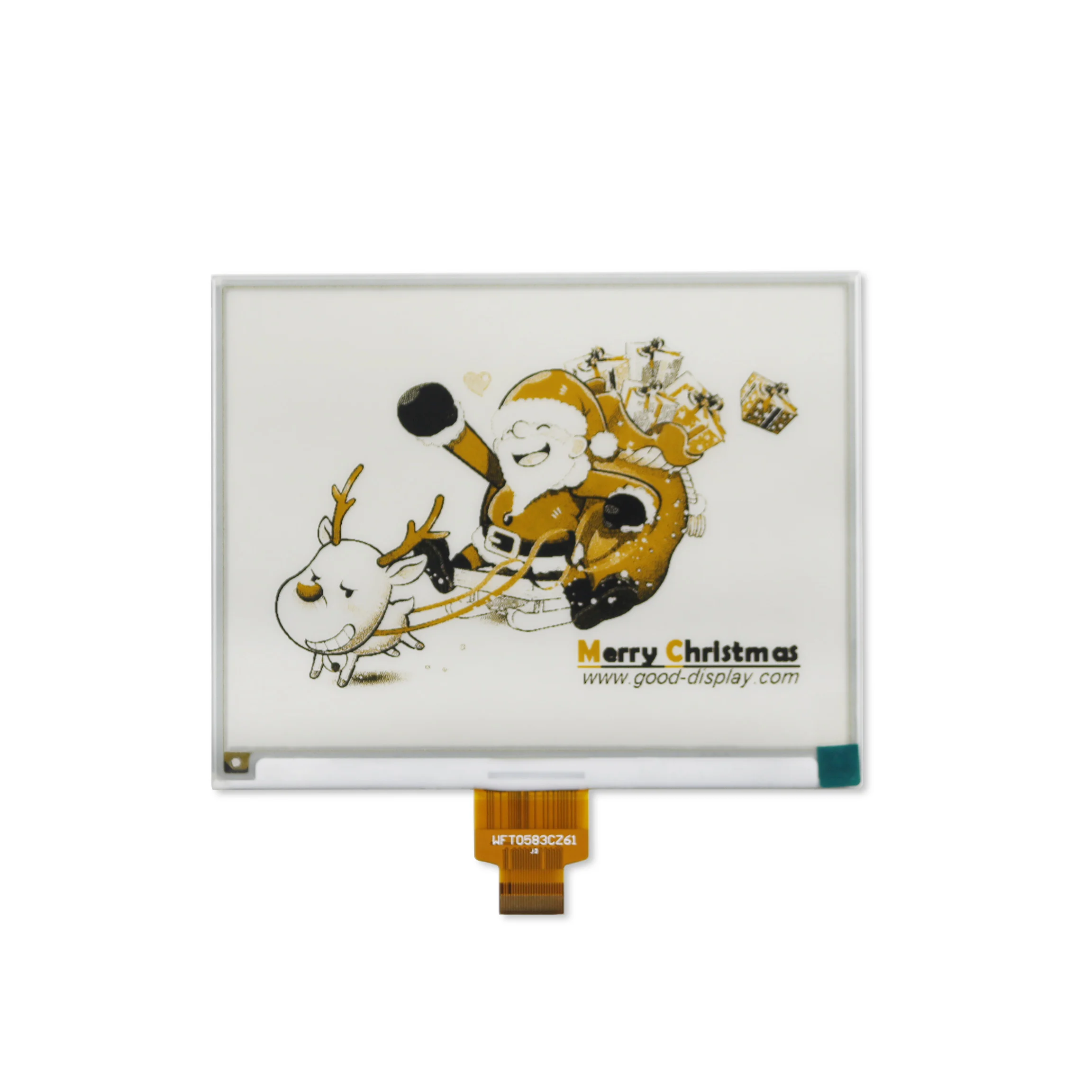 New 5.83Inch WFT0583CZ61 24Pin Eink Electronic lnk Screen 648x480 Spi Black And White Yellow Three-color Paper Display