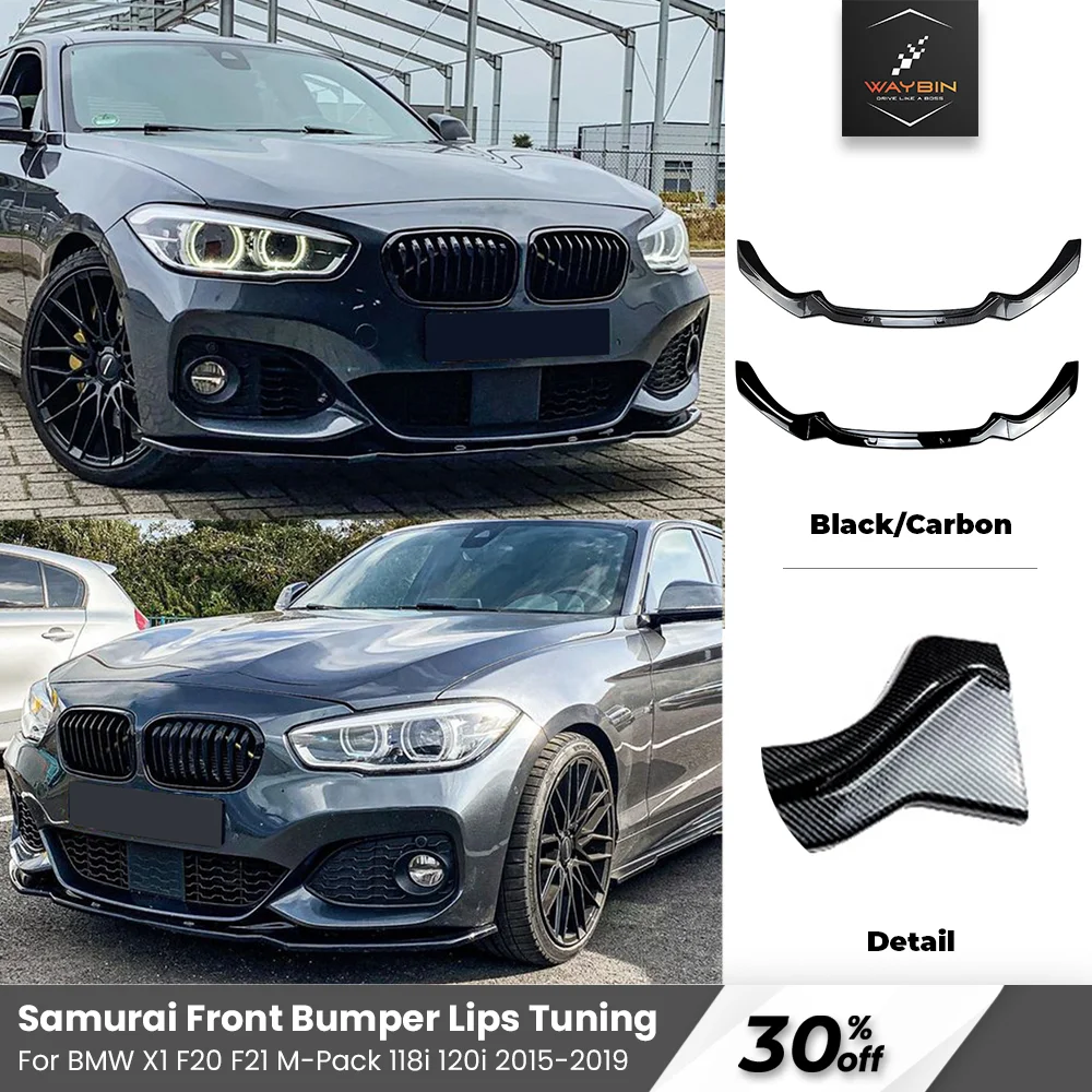 

Carbon FIber Front Bumper Lip For BMW F20 F21 Splitter Spoiler 1 Series 118i 118d 120i 120d M135i M140i M-Pack 2015-2019 Tuning