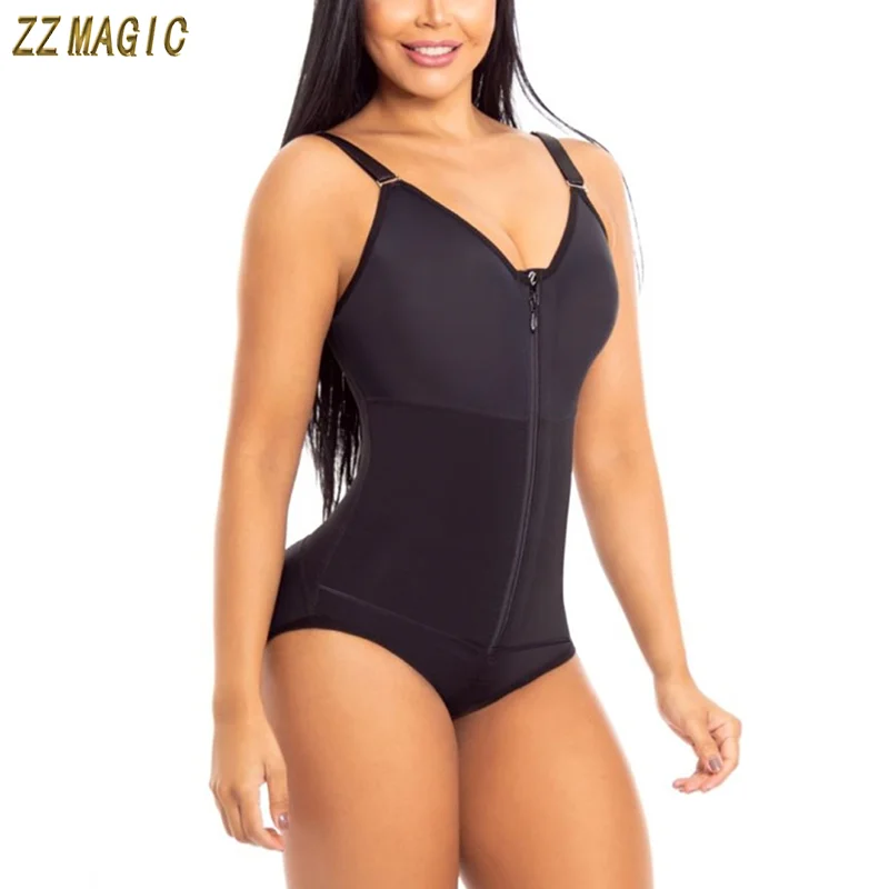 

Faja Colombiana Mujer Post Surgery High Compression Shapewear Bra Postpartum Butt Lifter Umderwear Sexy Zipper Body Shaper