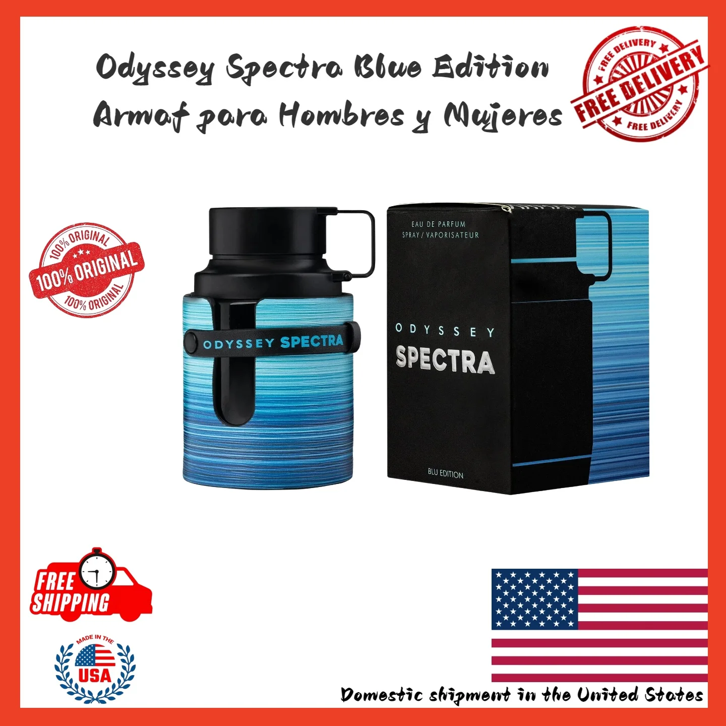 

Odyssey Spectra Blue Edition Armaf para Hombres y Mujeres Luxury perfume a birthday or Valentine's Day gift