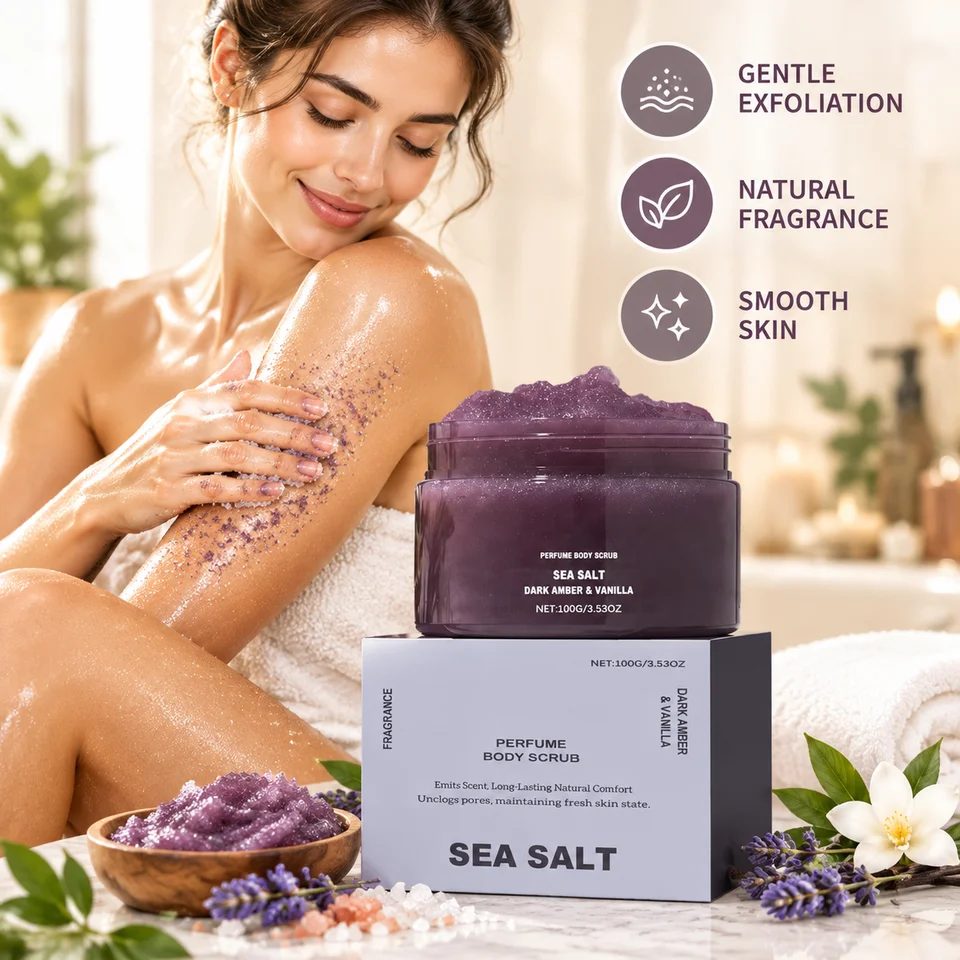 100G Vanilla Body Scrub Cream for Exfoliation