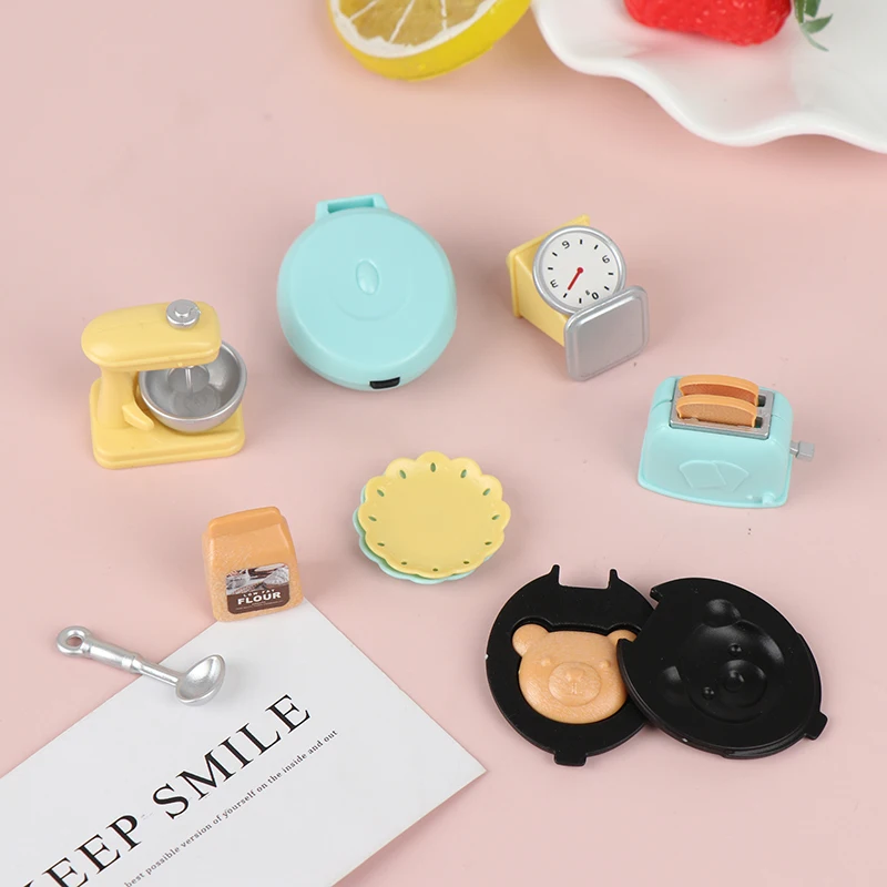آلة خبز دمية مع نخب ، زينة مصغرة لطيف ، محمصة ، اكسسوارات صغيرة ، 1 ، 12 مقياس