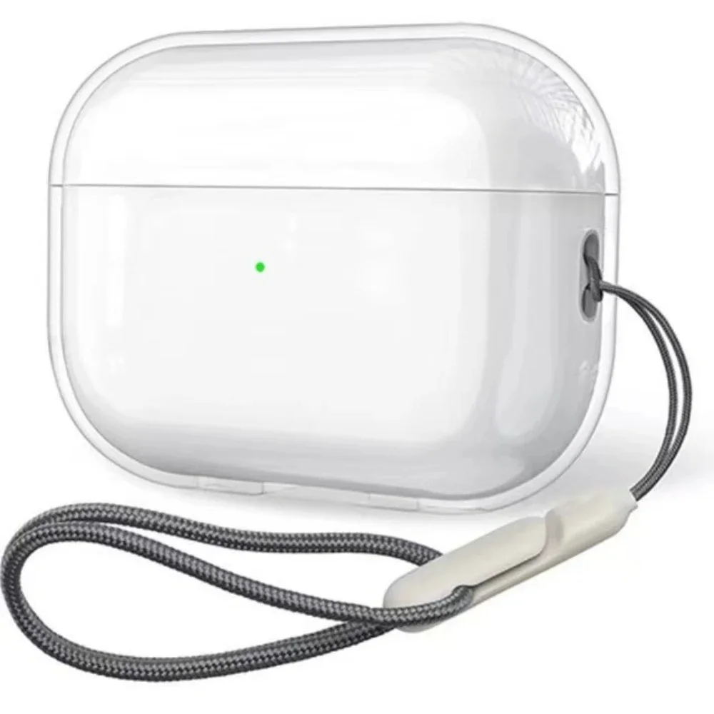 Étui pour écouteurs Airpods Pro 2 2022 2e génération, étui transparent et souple en TPU avec lanière, accessoires de couverture pour Airpods 3 2 1 3e génération