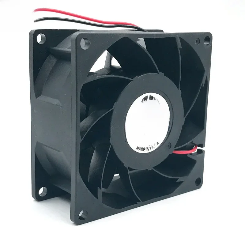 Wentylator 8038 DC 24v 80mm wentylator podwójne łożysko kulkowe 0.45A, szybki przepływ powietrza CFM, 80X80X38mm, do chłodnicy obudowy falownika serwera — zdjęcie 2