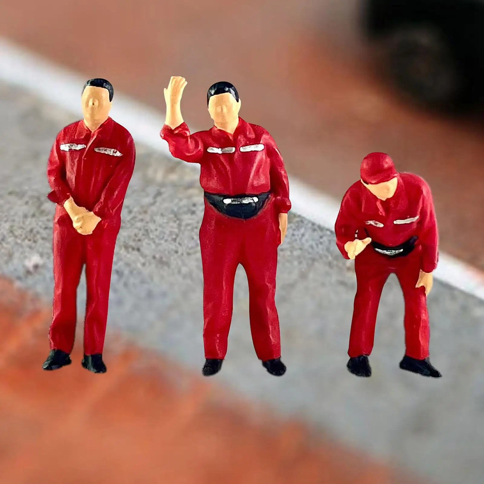 1:64 مقياس نموذج مصغر أرقام تخطيط محطة الوقود ديوراما رسمت باليد طاولة الرمل بناء نموذج Playset مشهد الملحقات