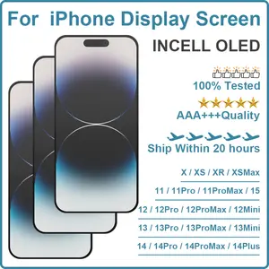 Bilashmart BackShell OLED Display Digitizer Component iPhone 14 Plus 13 Mini 13 Pro Max 12 11 Incell iPhone XS Max XR X LCD OLED