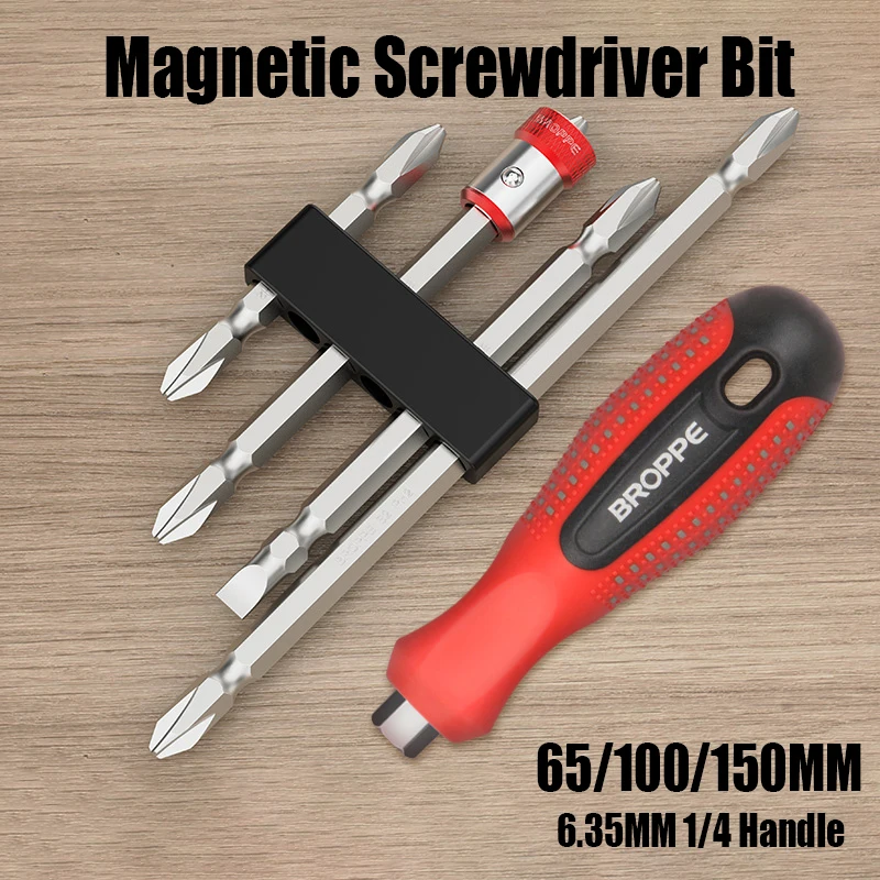 

65/100/150MM Magnetic Screwdriver Bit Double Head Electric Batch Head Phillips Slotted Screw Driver Bit High Hardness Hand Tool