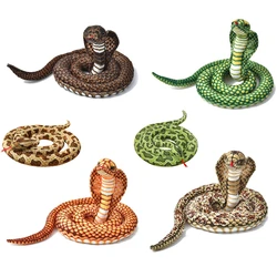 Simulation Cobra Plush Toy Python Doll Rag Doll Coiled Snake Children's Holiday Party Decoration Halloween Decoration Plush Toy