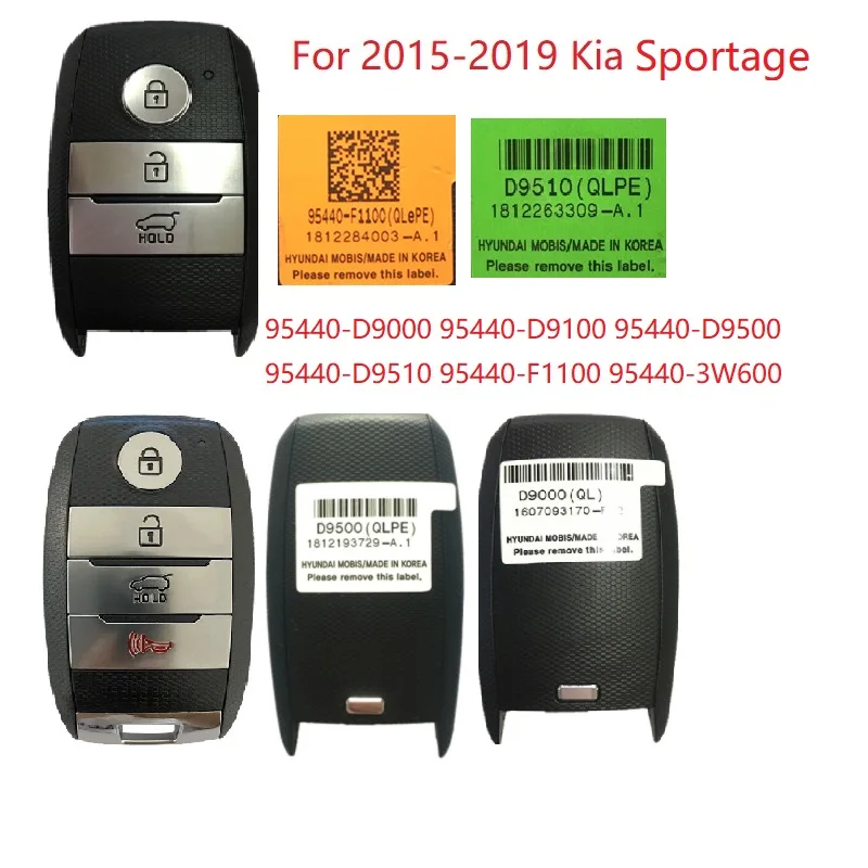 For 2015-2019 Kia Sportage Smart Car Key FOB PN 95440-D9000 95440-D9100 95440-D9500 95440-D9510 95440-F1100 95440-3W600 433mhz 