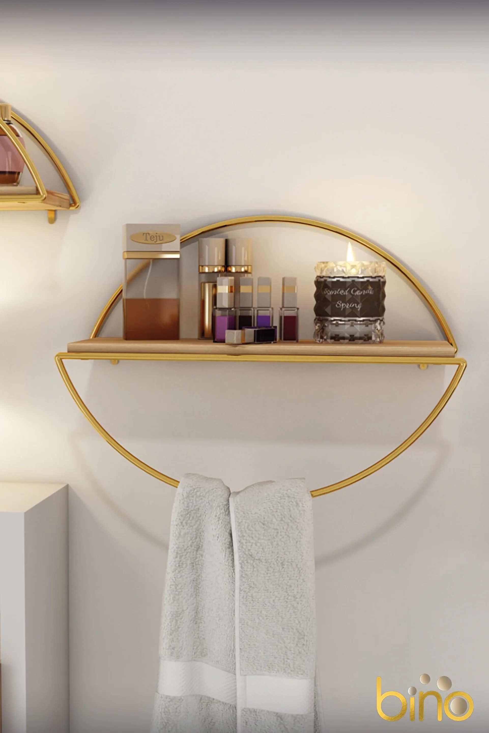 

Modern İskandinav Wall Rack Decorative Kitchen Bathroom Gold Ellipse Bookcase Single-2'li-3'lü Set Option