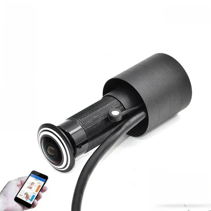 1080P 5MP HD otwór wizjer H.265 1.78mm 1.66mm szeroki kąt 178 stopni CCTV sieć Mini wizjer drzwi kamera IP mikrofon Audio P2P — zdjęcie 2
