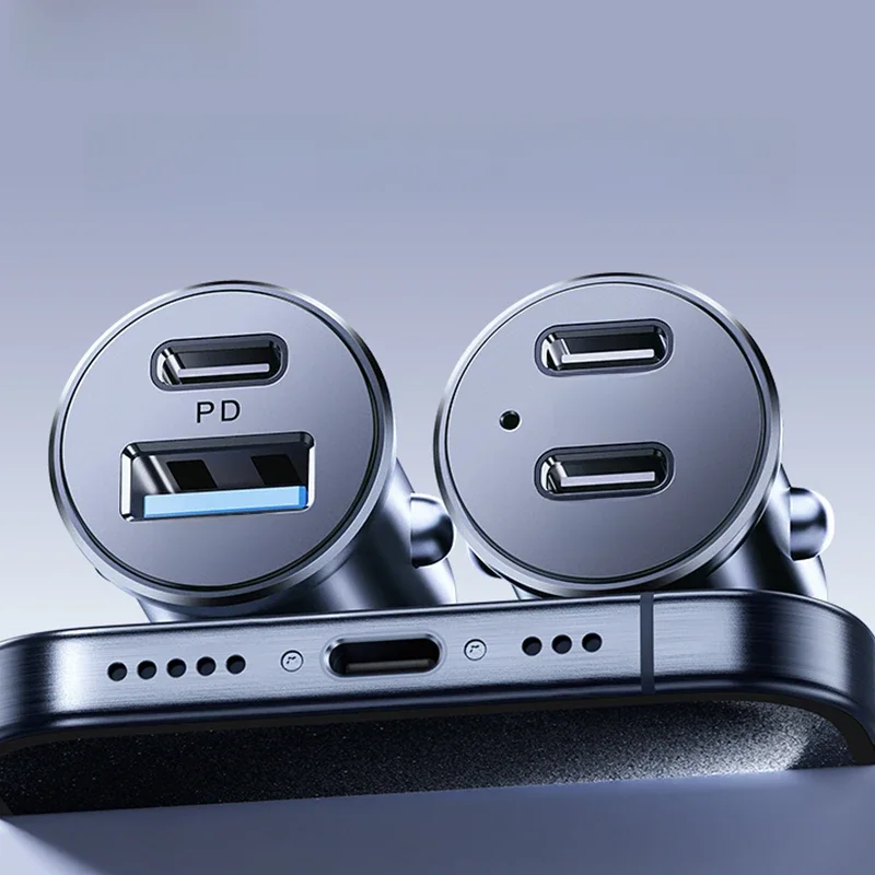 Joyroom 30W USB C chargeur de voiture adaptateur PD QC3.0 Mini & métal USB chargeur rapide chargeur de téléphone pour iPhone Samsung Galaxy 4