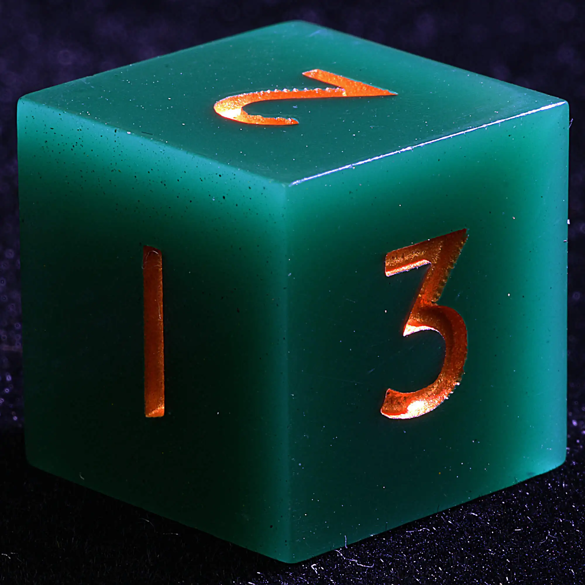 3 Polyhedral Resin 20 Sided D10 and 6 Sided D3 Set Draw Steel Dice Dark Green
