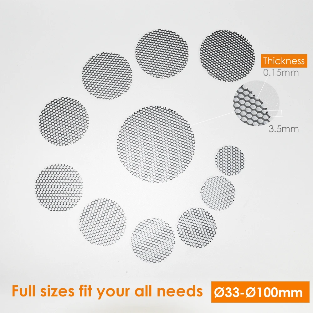 Soft Light Lamp Shade 3mm Honeycomb Anti-glare Plate Aluminum Mesh Cover Mount Reflector Diffuser for Spotlights Downlights