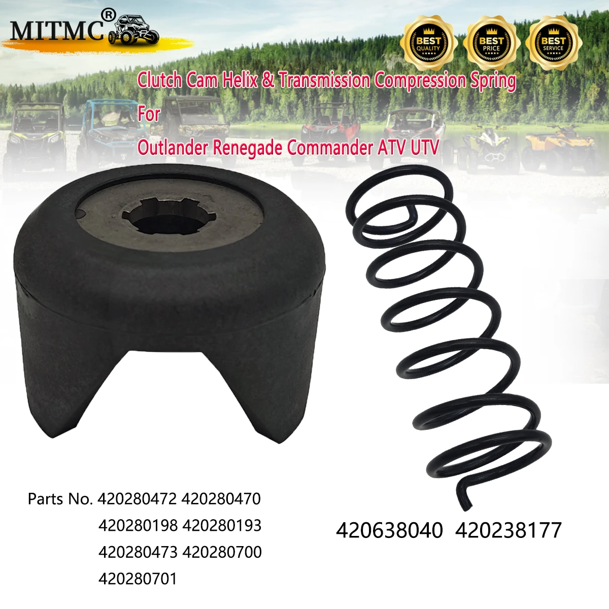 

Спираль и пружина сцепления для Outlander Renegade Commander 420280472 420280470 420280198 420280193 420280700 420638040 420238177