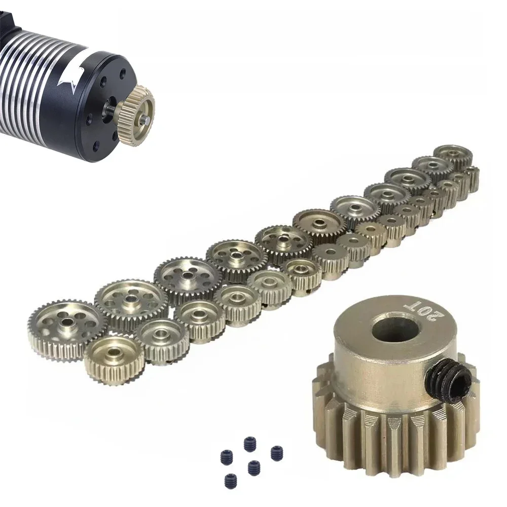 Pignon 48DP 3.175mm 11T 15T 17T 18T 19T 20T 22T 24T 28T 30T 13T-48T, engrenage de moteur en alliage d'aluminium pour voiture RC 1/18 1/16 1/12 1/10 1/8