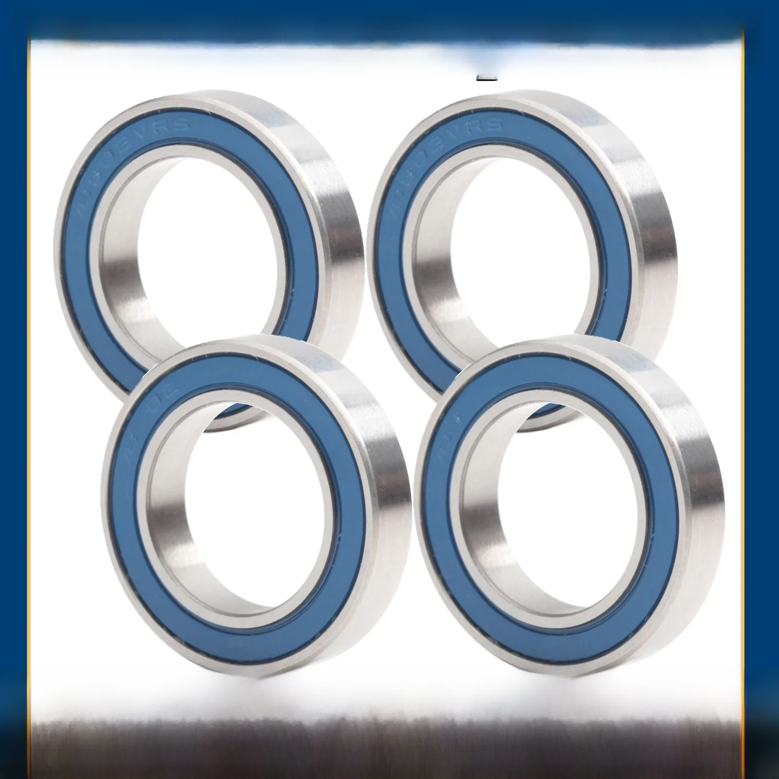 Roulements VRS MAX 6802, 15x24x5mm (4 pièces), Pivot de vélo en acier chromé bleu scellé avec graisse, roulement à billes complet pour chariot 6802LLU