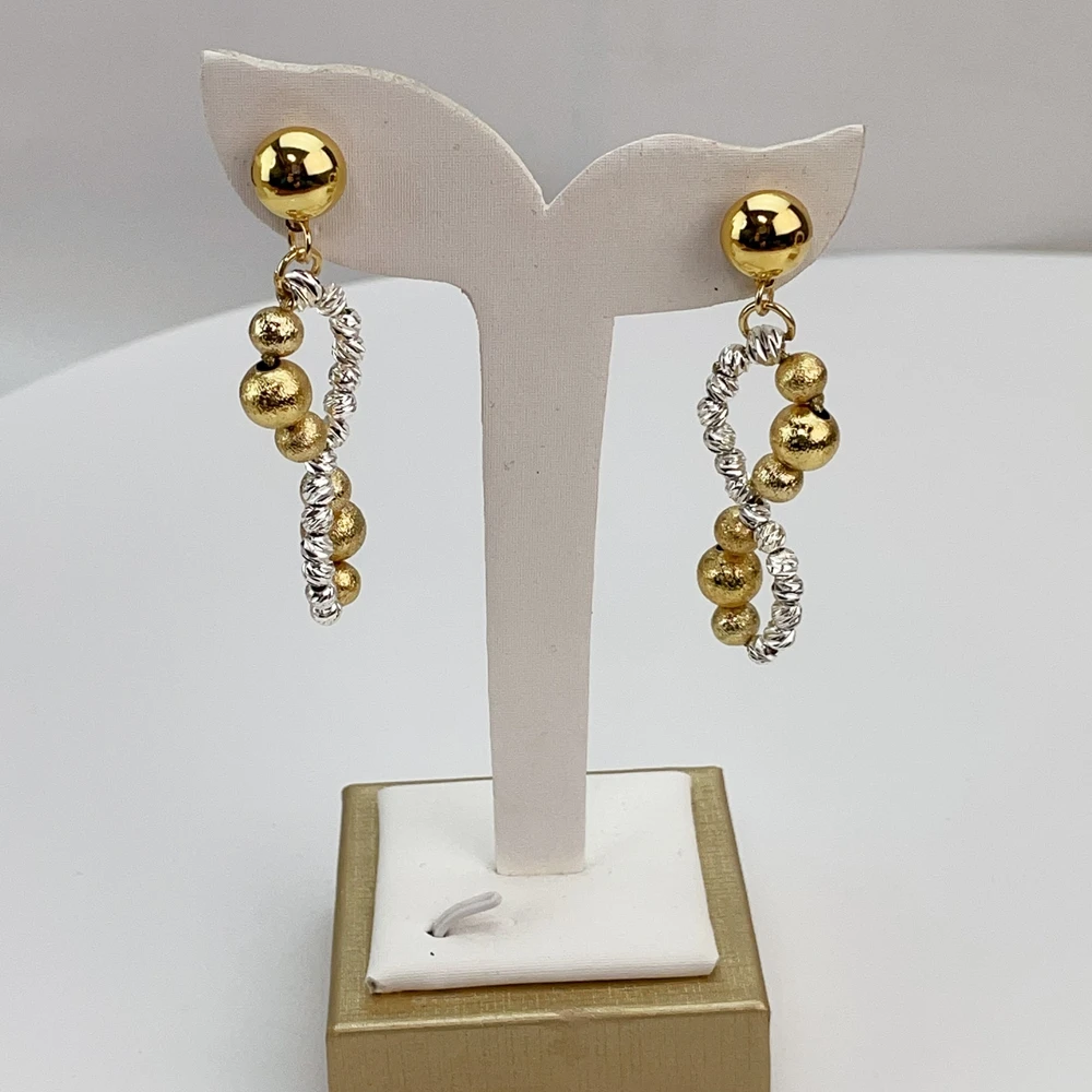 EMMA موضة دبي مطلية بالذهب الخرز القلائد أقراط خواتم مجموعات المجوهرات الجميلة للنساء هدايا مجوهرات الزفاف FHK21380