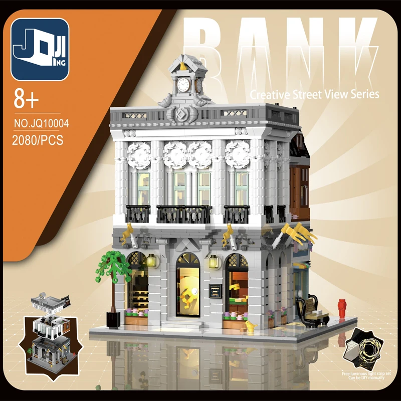 2080 قطعة بنك الطوب الصغير وحدات المباني مجموعات المباني المنزلية ، مدينة العمارة وحدات بنة التجمع أطقم منمذجة اللعب #1