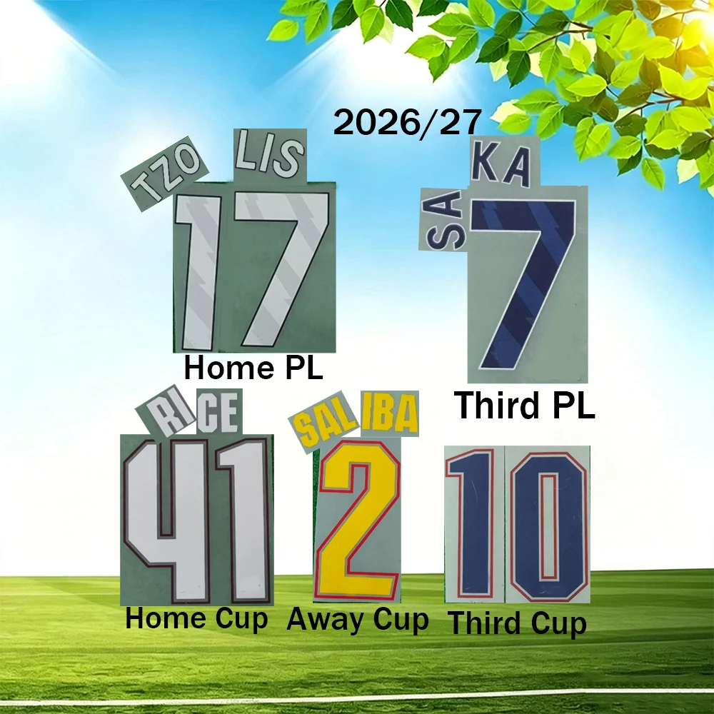 Home Decor Names - 2026/27 Asena1 Football Nameset Heat Transfer