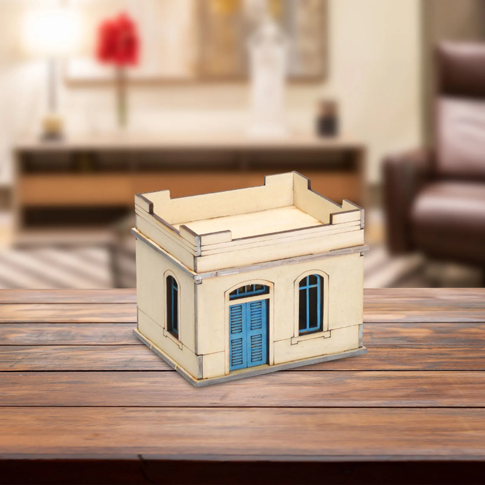 Kit di architettura in legno in scala 1/72 Rompicapo Puzzle 3D Modello di casa da costruzione Artigianato unico per la decorazione Regalo Adolescenti Adulti