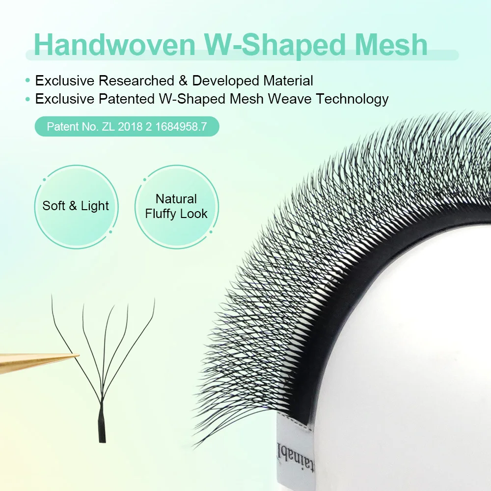 NAGARAKU 8640 Fächer 3D/4D/5D W-Form 54 Reihen Natürliche Weiche Leichte Handgewebte Fächer Automatische Blumen-Wimpernverlängerungen – Detail 19