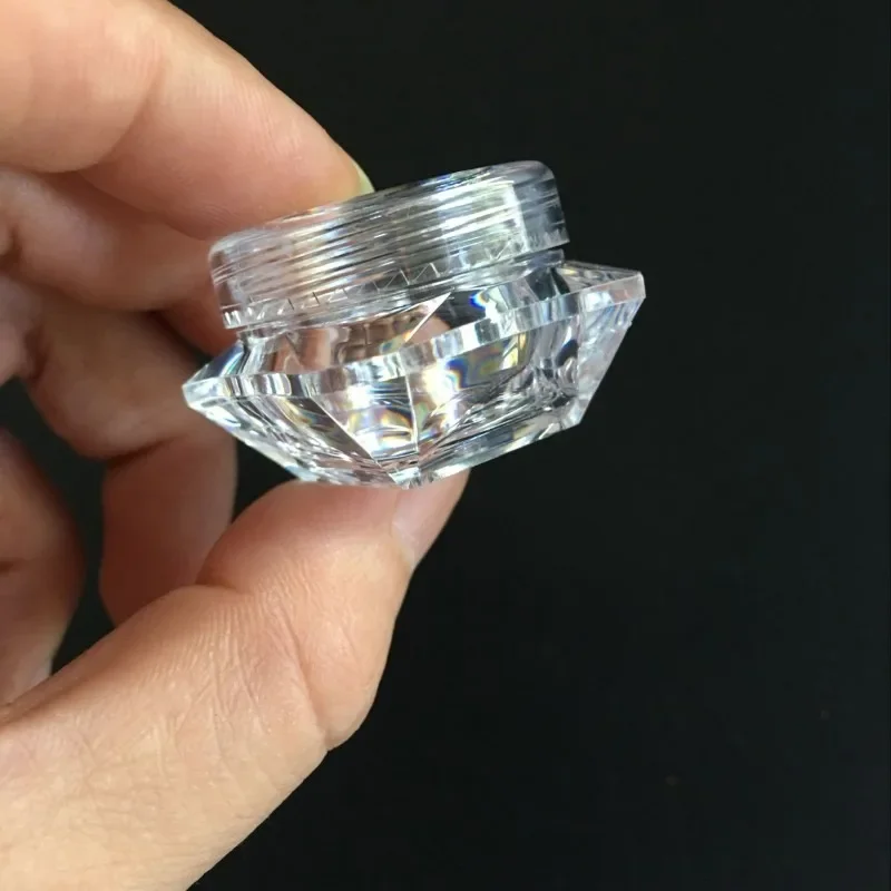 Pots en plastique transparents de 5g, 10 pièces, pots de crème, poudre, bouteille d'échantillon carrée, Pot vide, conteneurs d'emballage de cosmétiques, outil de manucure