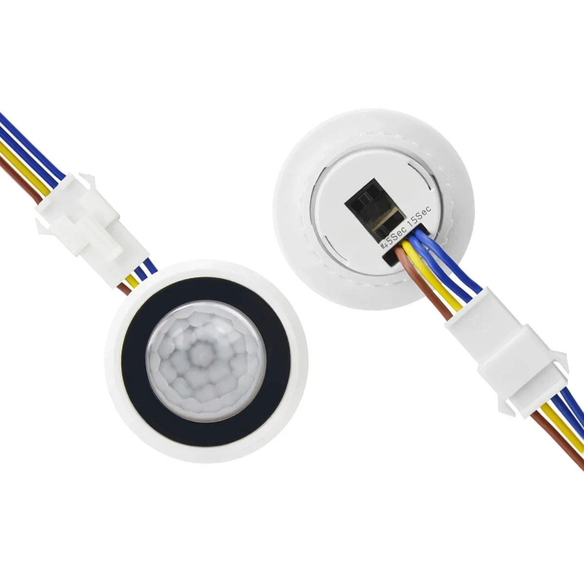 Interruptor de luz com sensor de movimento pir, 220v, 110v, atraso de tempo/modo ajustável, detector