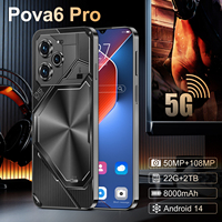 Pova6 Pro smartphone 5G 7.3inch high-definition Android14 Snapdragon 8 Gen3 10core dual SIM phone 8000mAh Face/Fingerprint unlock