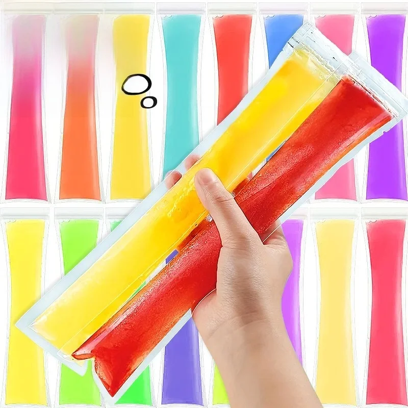 Sacs à glace transparents jetables, 300/50 pièces, pour crème glacée, jus, yaourt, chocolat, accessoires de cuisine, bricolage, été frais